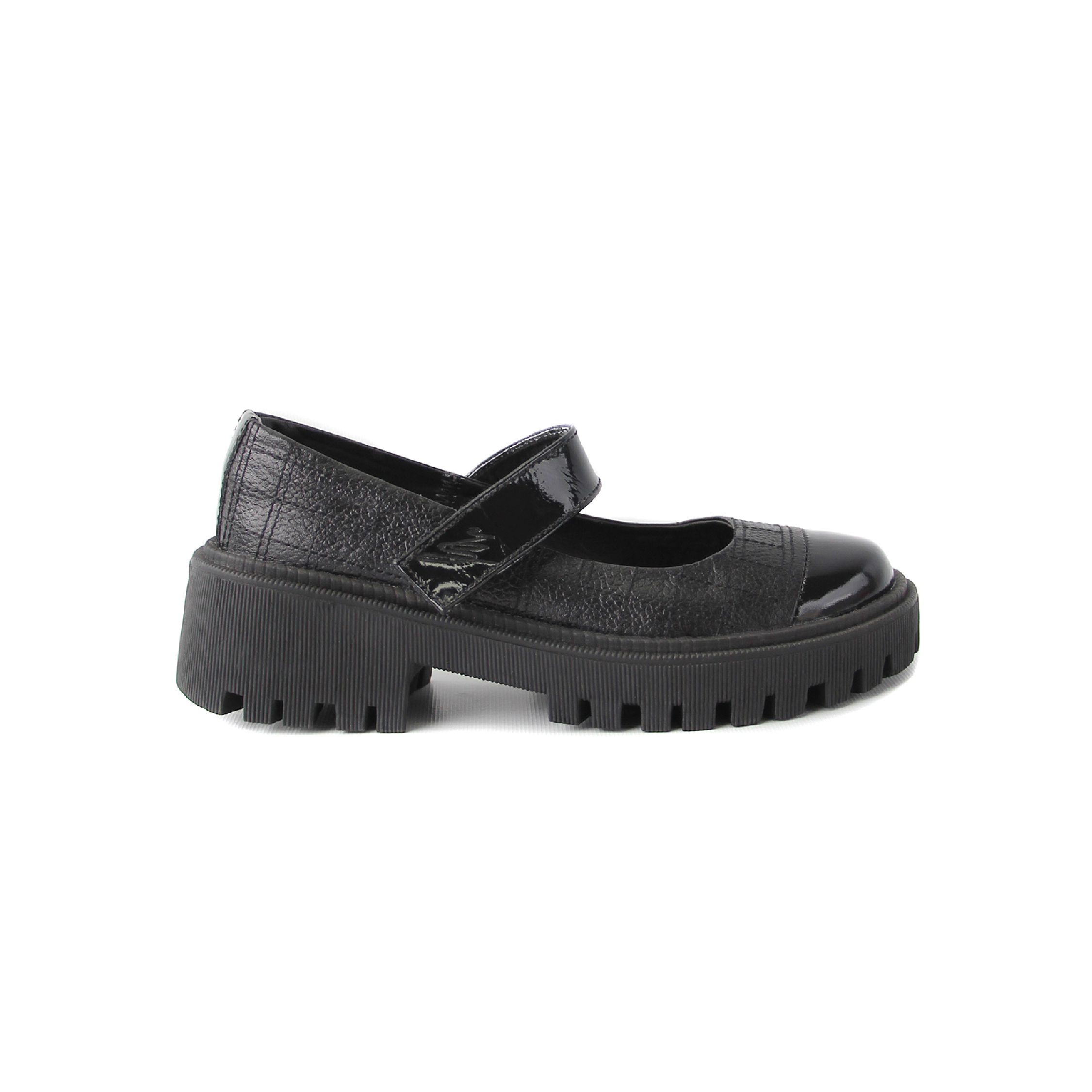 Black chunky ballerina