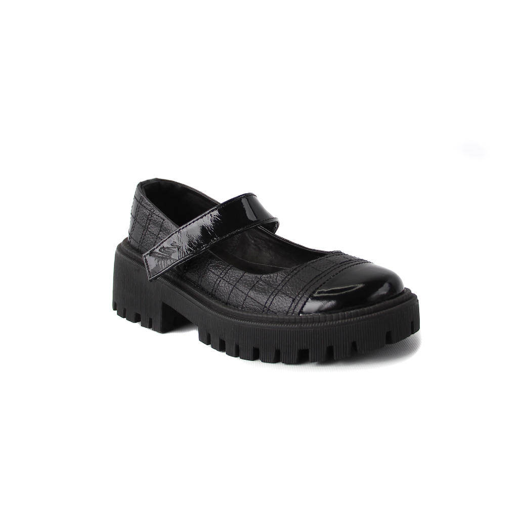 Black chunky ballerina
