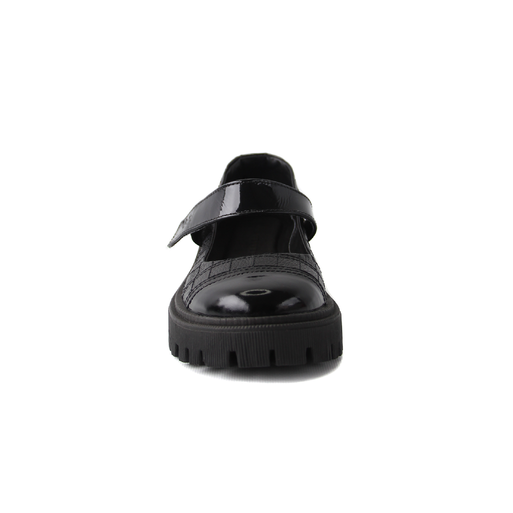 Black chunky ballerina